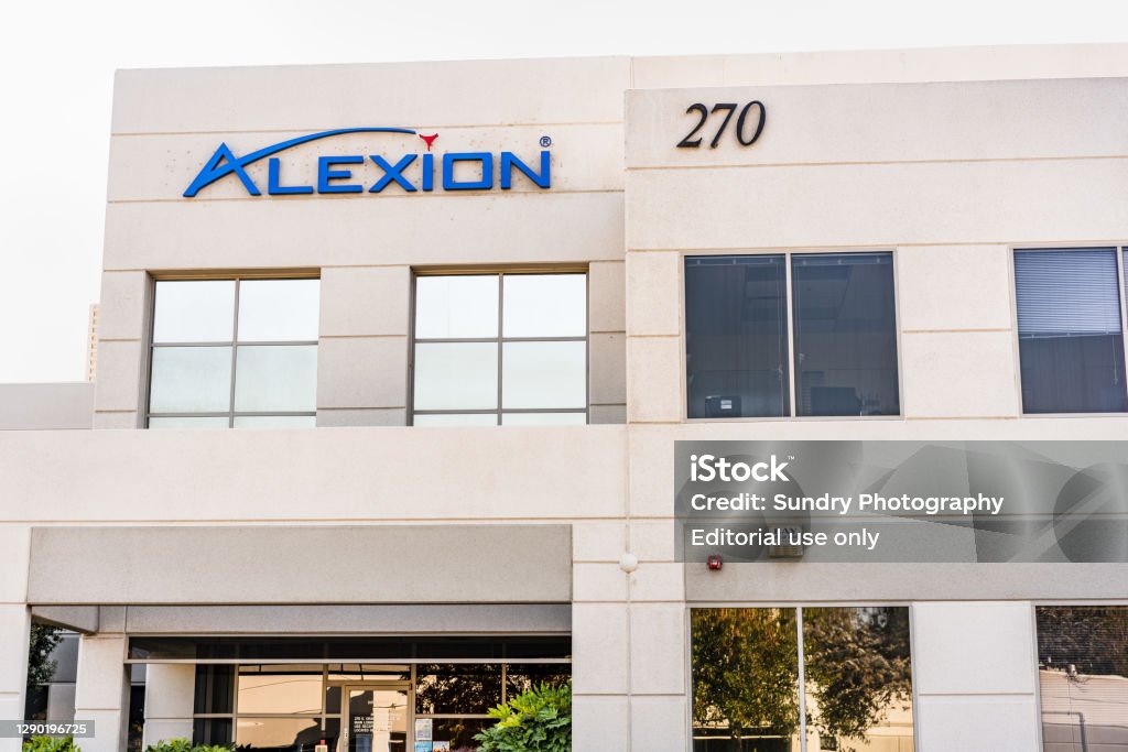Alexion headquarters in Silicon Valley Sep 21, 2020 South San Francisco / CA / USA - Alexion headquarters in Silicon Valley; Alexion Pharmaceuticals, Inc. develops treatments of autoimmune and cardiovascular diseases Pharmaceutical Industry Stock Photo