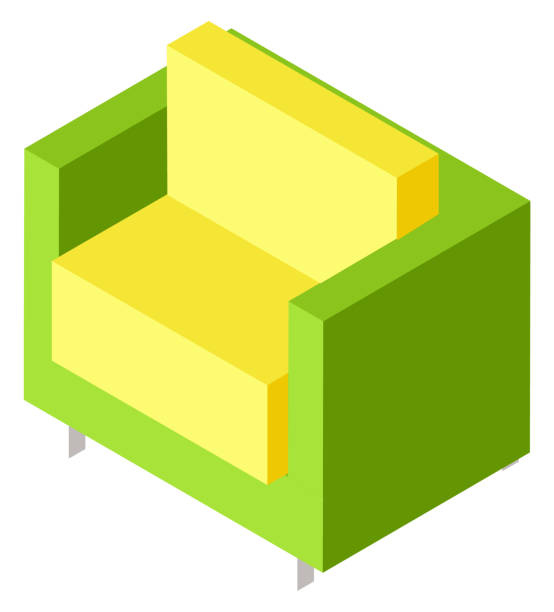 istock Colorful Couch or Armchair Isometric Furniture Vector 1290198620