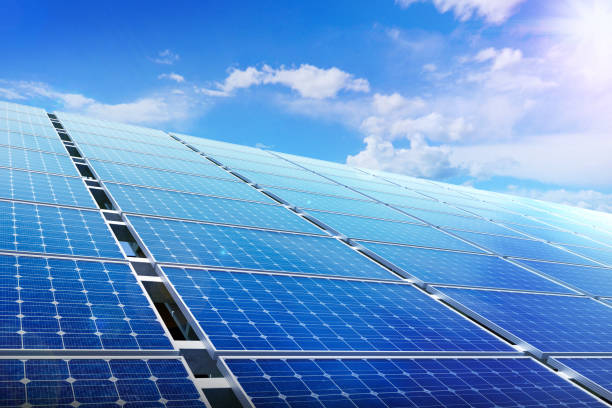 istock Solar panel produces green, environmentally friendly energy from the sun. 3d illustration 1290204322