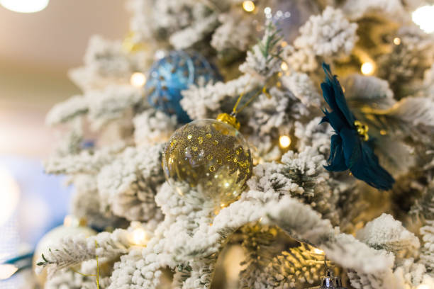 istock Christmas tree with colorful baubles. Holidays and decor concept. 1290206028