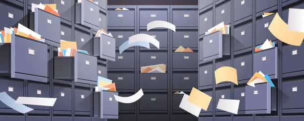 Flying File Cabinets Free paper flying office Vector Images & Graphics | FreeImages