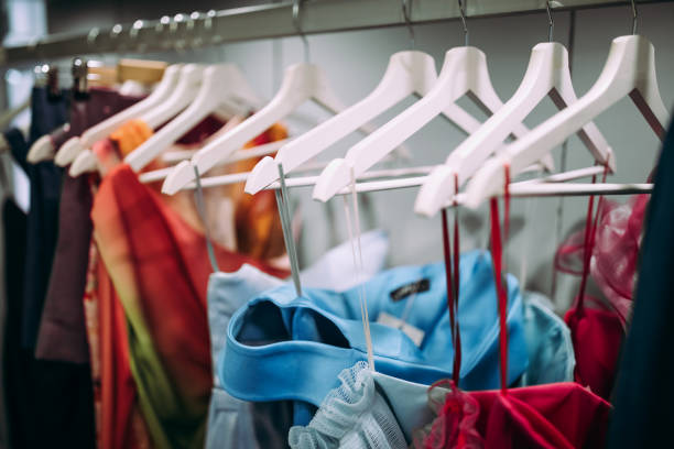 istock Clothes in retail store 1290209374