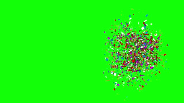 Confetti explosion, loopable colorful party celebration confetti (series)