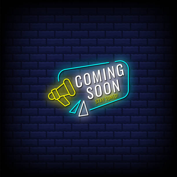 Coming Soon Stay Tuned Neon Sign Style Text With Megaphone Stock  Illustration - Download Image Now - iStock