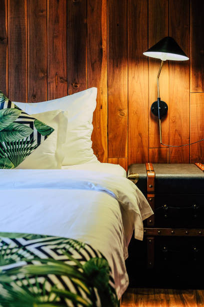 istock Modern white bed and pillow in the morning mood 1290213453
