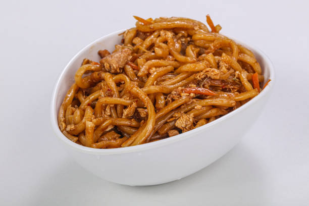 istock Asian Fried noodle with chicken 1290221105
