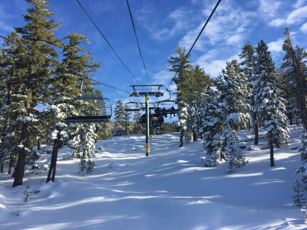 istock Chair lift at resort 1290226482