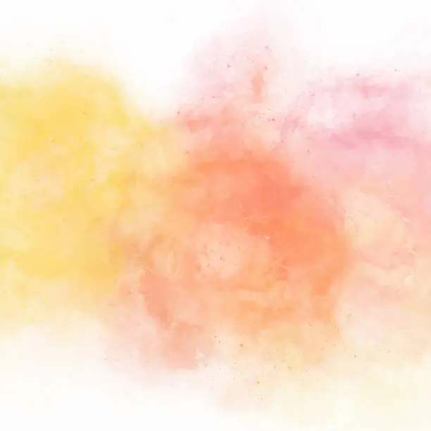 Vector illustration of Pink, Orange and Yellow Abstract Wall Texture with Watercolor Brush Strokes. Pastel Colored Abstract Watercolor Brush Strokes Background. Watercolor abstract background texture for cards, party invitation, packaging, surface design.