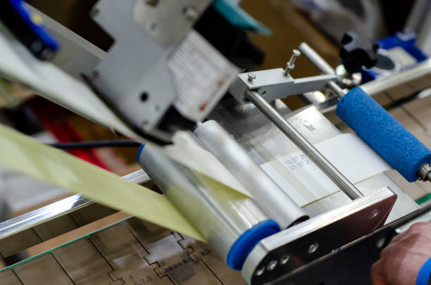 istock Close-up of Automatic Stickers Machine 1290233637