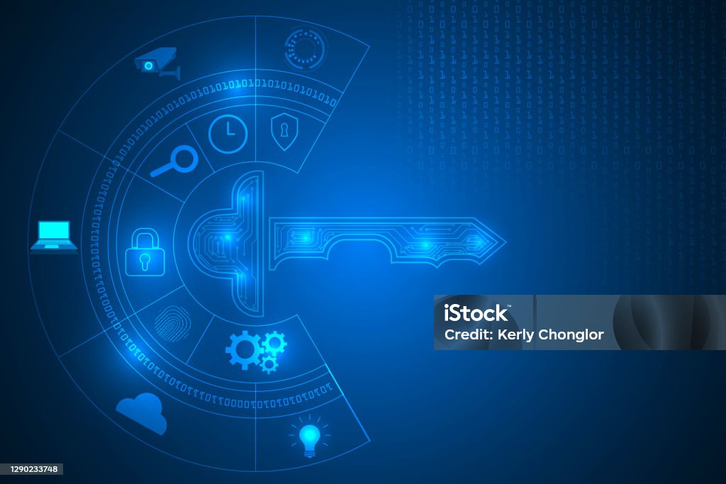 Digital Key Development Innovation Technology Abstract Stock ...