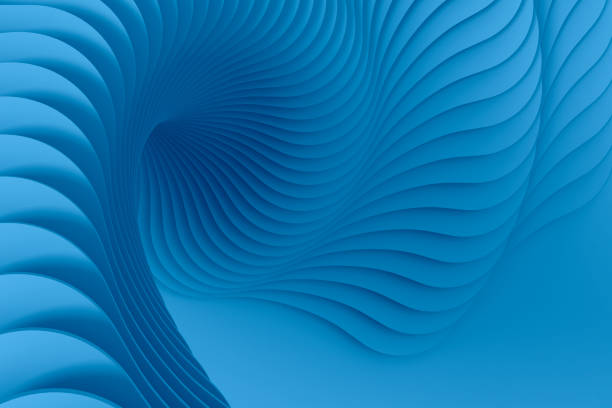 istock Abstract three-dimensional light white texture of a set of rounded steps spiraling. 3D illustration. 1290236549