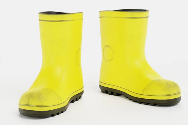 istock Realistic 3D Render of Gum Boots 1290240076