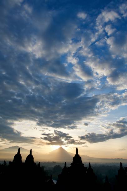 Borobudur Temple - Sunrise stock photo