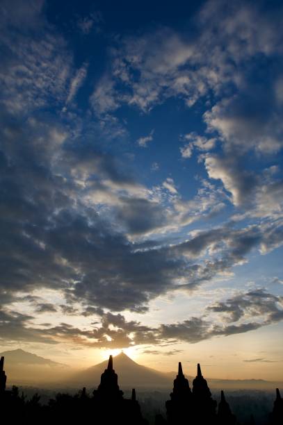 Borobudur Temple - Sunrise stock photo