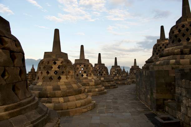 Borobudur Temple - Sunrise stock photo