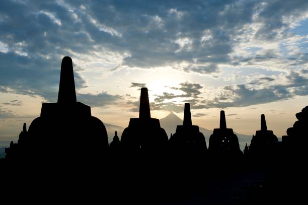 Borobudur Temple - Sunrise stock photo