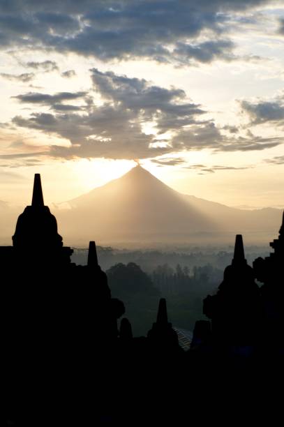 Borobudur Temple - Sunrise stock photo