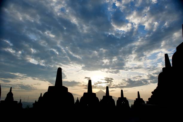 Borobudur Temple - Sunrise stock photo