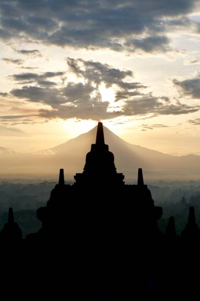 Borobudur Temple - Sunrise stock photo