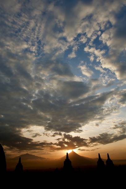 Borobudur Temple - Sunrise stock photo