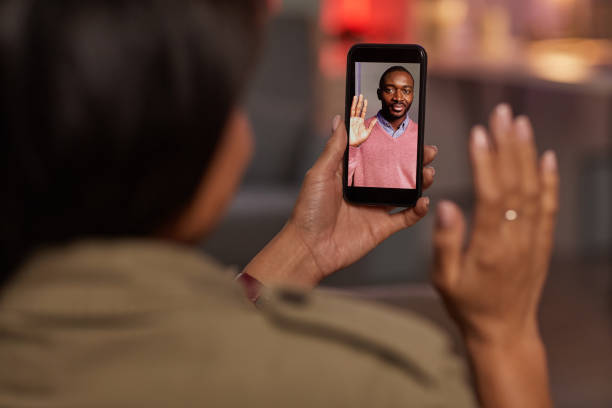 istock Online communication on the phone 1290244902