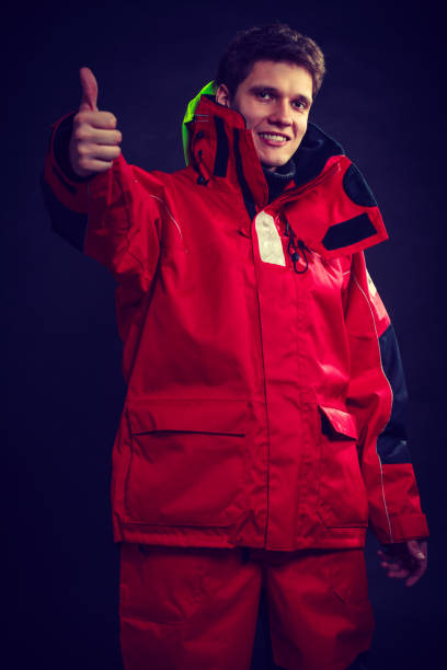 istock Cheerful man with weatherproof gear 1290248882