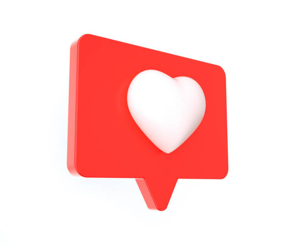 istock 3d render, like or love social media icon isolated on white background 1290250344