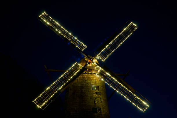 istock The historical Dutch windmill in the Night 1290250499