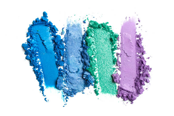 istock Broken bright color eyeshadow as samples of cosmetic beauty products 1290253124