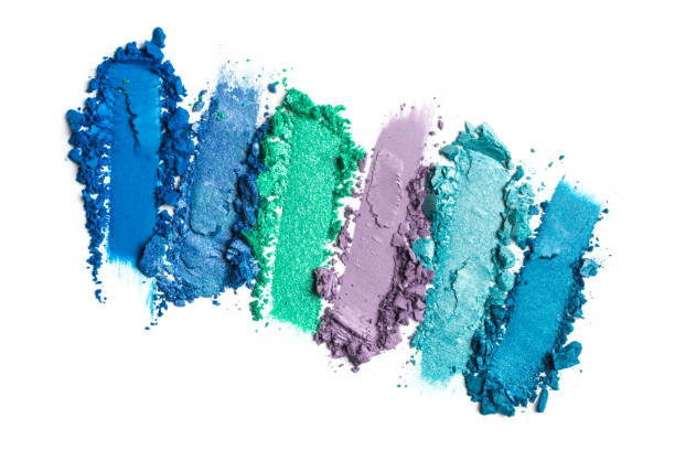 istock Broken bright color eyeshadow as samples of cosmetic beauty products 1290253125