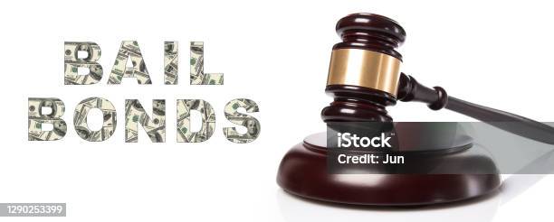 Judge Gavel And Bail Bonds Services Concept Stock Photo - Download Image Now - Bail, Bond - Financial Item, Bonding