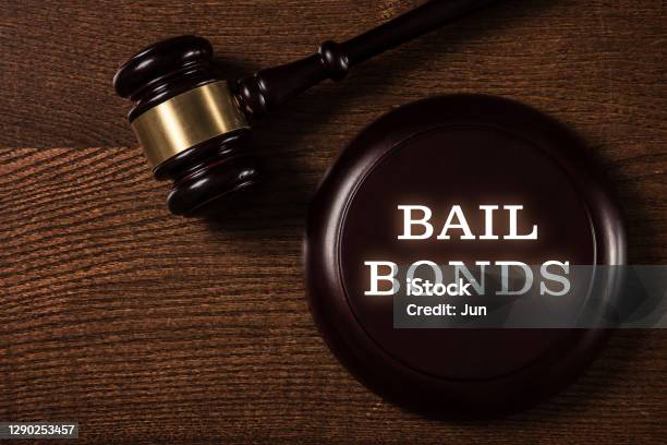 Judge Gavel And Bail Bonds Services Concept Stock Photo - Download Image Now - Bail, Bond - Financial Item, Bonding