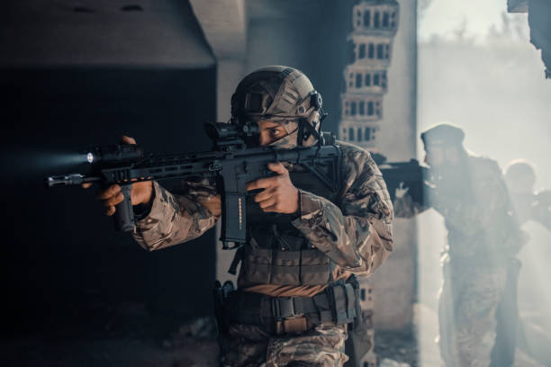 istock Army soldiers on mission. 1290260060