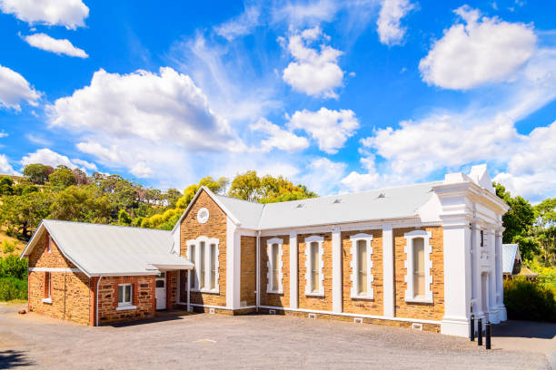 Clarendon Methodist Church, South Australia Old Clarendon Church on a bright summer day in Adelaide Hills, South Australia methodist stock pictures, royalty-free photos & images