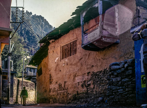 Old house on the small lane at Sangla valley State Himachal Pradesh India
