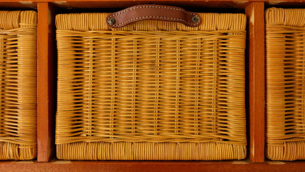 Beautiful rattan desk texture