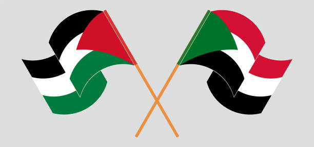 kuvapankkikuvitukset aiheesta palestiinan ja sudanin lippujen ylittäminen ja heiluttaminen - palestine liberation organization