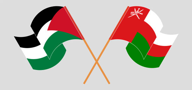 kuvapankkikuvitukset aiheesta palestiinan ja omanin lippujen ylittäminen ja heiluttaminen - palestine liberation organization