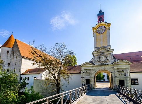 famous bavarian old town - neues schloss - of Ingolstadt on April 27, 2020