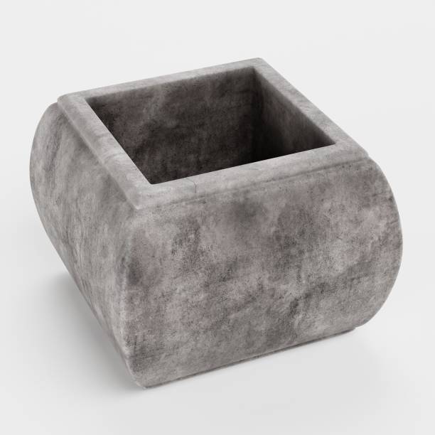 istock Realistic 3D Render of Concrete Pot 1290276743