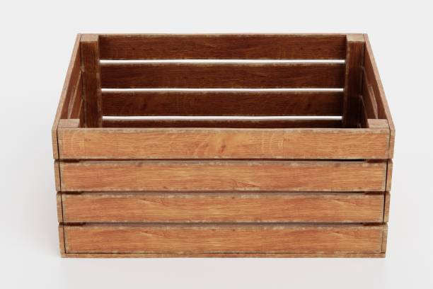 istock Realistic 3D Render of Wooden Box 1290277502