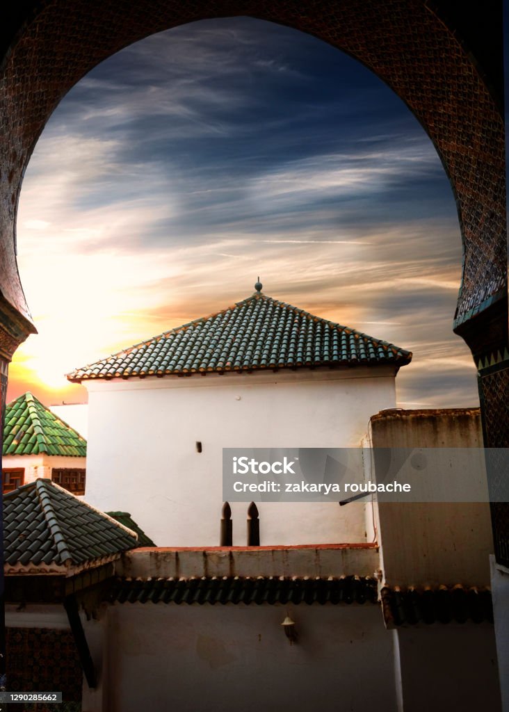 nice building and architecture at the sunset in tlemcen algeria with arabic and islamic style art Tlemcen Stock Photo