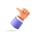 Hand with thumbs up