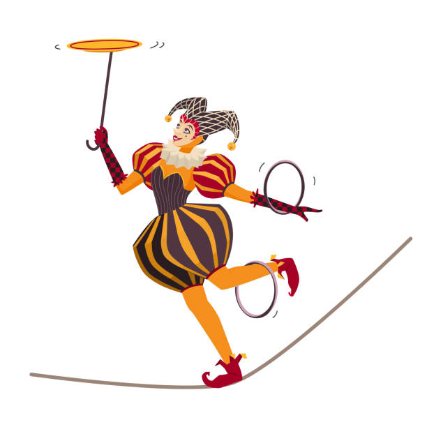 100+ Tightrope Walker Woman Stock Illustrations, Royalty-Free
