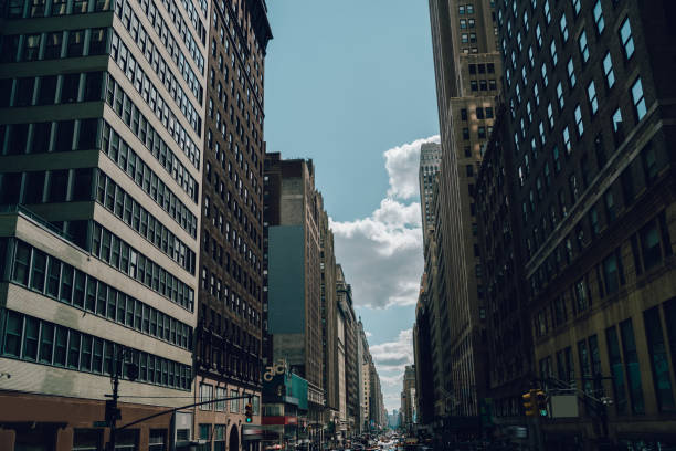 istock Avenue with skyscrapers in modern city 1290299607