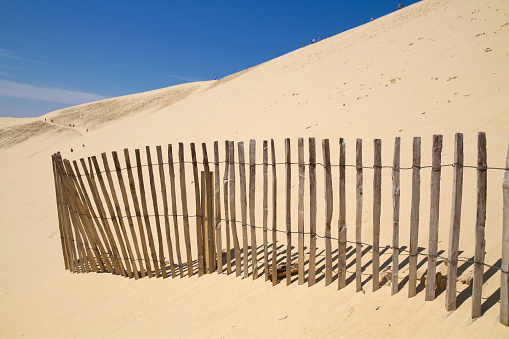 Teste-de-Buche, May 2018: The Dune of Pilat in the South of France, near Arcachon Bay area, is the tallest sand dune in Europe.