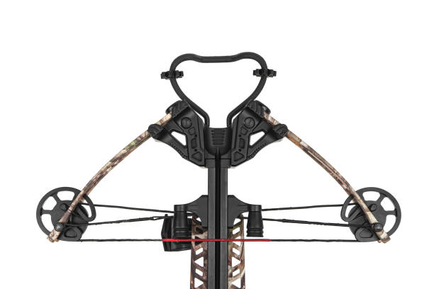 istock A modern crossbow with a telescopic sight. Silent weapon for hunting and sports isolate on white background. 1290302730