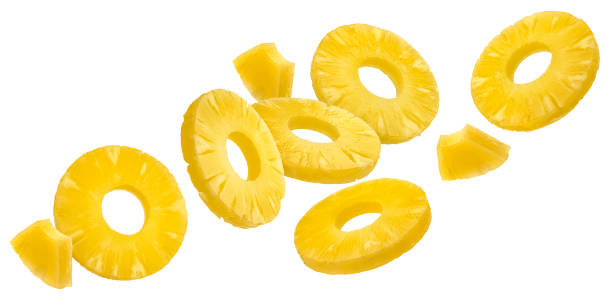 istock Canned pineapple rings isolated on white background 1290306564