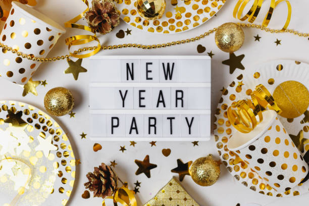 istock Happy new year 2021 table light box 1290307993
