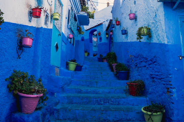istock Famous stairs of Chefchaouen 1290310453